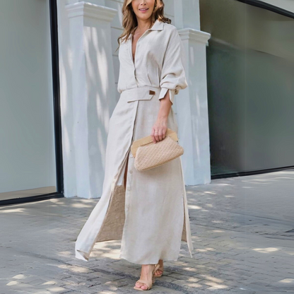 CONSTANZA | ELEGANT V-NECK MAXI DRESS