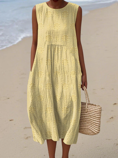 ROSE | EMBROIDERED MIDI DRESS