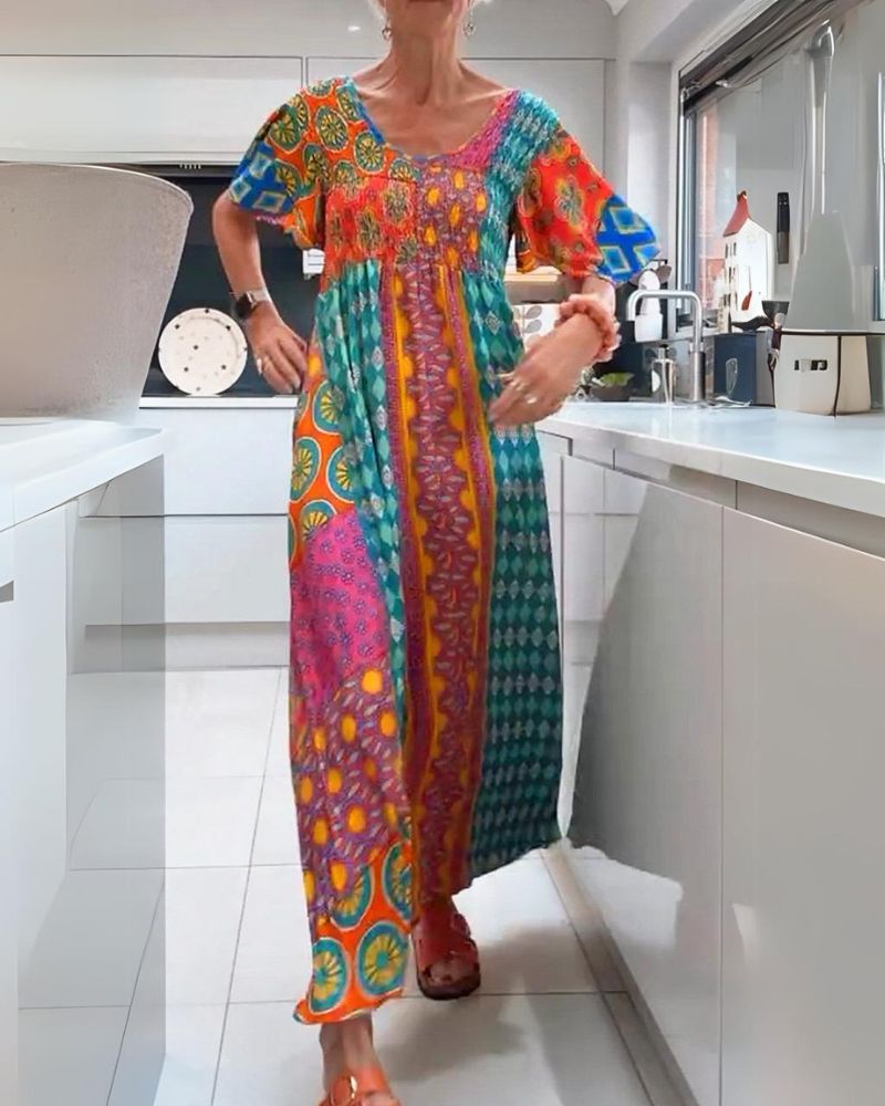 CORINNE | COLOURFUL BOHEMIAN DRESS