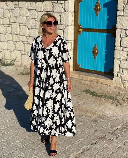 SHARON | ELEGANT DRESS WITH TUMMY COVERAGE
