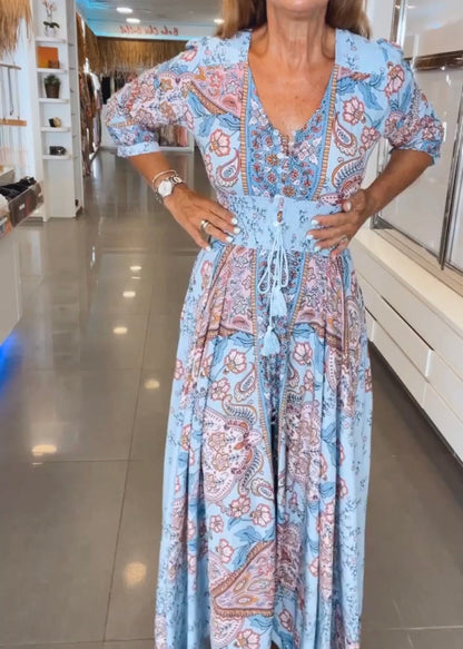 MARGOT | ELEGANT V-NECK SUMMER DRESS