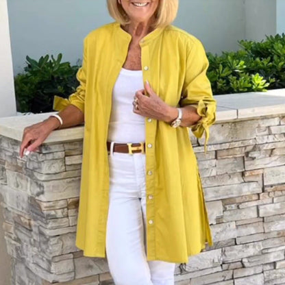 PRIMROSE | RELAXED FIT LONG-SLEEVE TUNIC BLOUSE