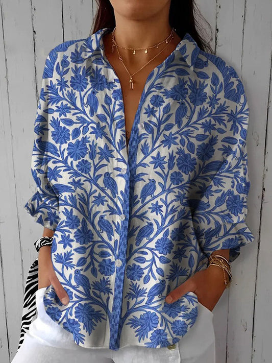 FREDERIKKE | BLUE GARDEN BLOUSE