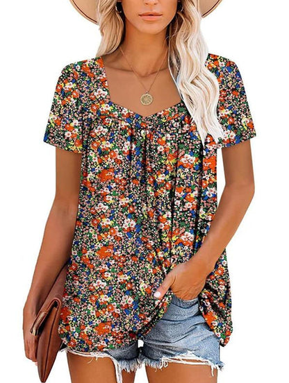 MAVIS | COSY SHORT-SLEEVE PRINTED TOP