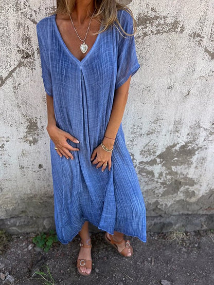 GERALDINE | COMFORTABLE V-NECK DRESS
