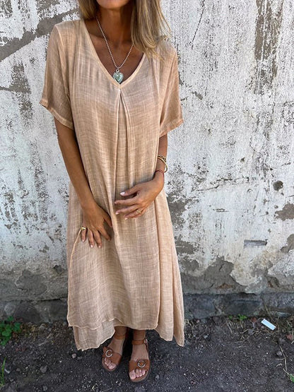 GERALDINE | COMFORTABLE V-NECK DRESS