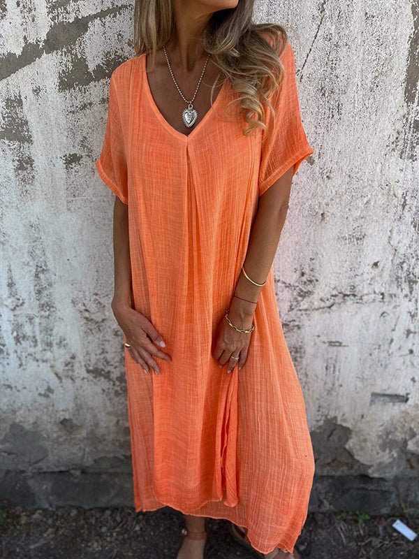 GERALDINE | COMFORTABLE V-NECK DRESS